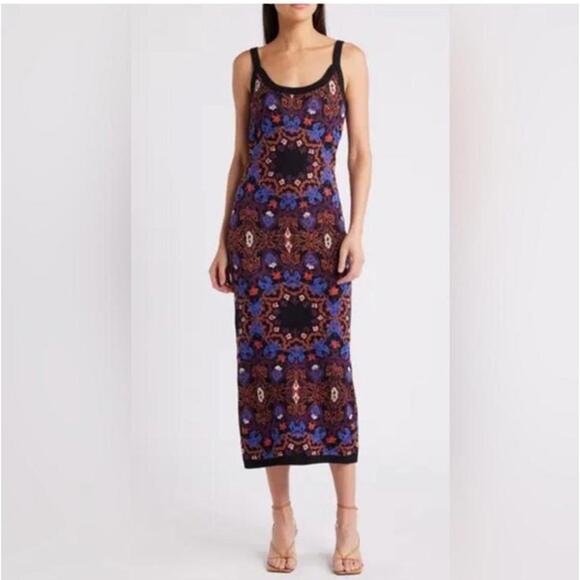 Cleobella Dresses & Skirts - Cleobella Venezia Print Knit Maxi Dress XS Boho Festival Organic Cotton Payton